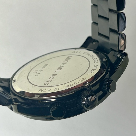 Michael Kors Oversize Slim Runway Black-Tone Watch - Picture 6 of 6